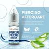 BodyJ4You 2PC Piercing Aftercare Set Spray & Drops - Saline Natural Recovery Formula - Tea Tree Sea Salt Aloe Rosemary - Ear Piercing Kit Gauges Navel - Wound Care Keloid Bump Removal view 3
