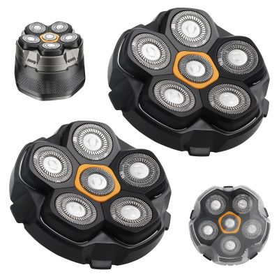2 pcs Magnetic buckle 6 Blade head shaver Replacement heads Compatible with Wyklaus Redbreak Detona DOAO head shaver