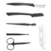 FOYTOKI 1Set Eyebrow Trimming Set with Razor Comb Tweezers and Shaper for Women Portable Makeup Tools Black for Travel and Durable and Comfortable to Use view 1