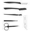 HAKIDZEL 1Set Eyebrow Razor Set with Tweezers Eyebrow Shaper and Comb Portable and Durable Makeup Tools for Women for Home Use and Travel Black view 1