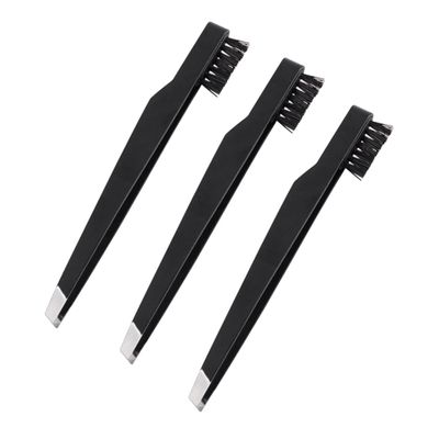 Beaupretty 3Pcs Carbon Steel Eyebrow Tweezers Portable Eyebrow Clamps for Women Multi Purpose Makeup Tool Lightweight and Convenient Cosmetic Tool for Precision Brow Grooming Black