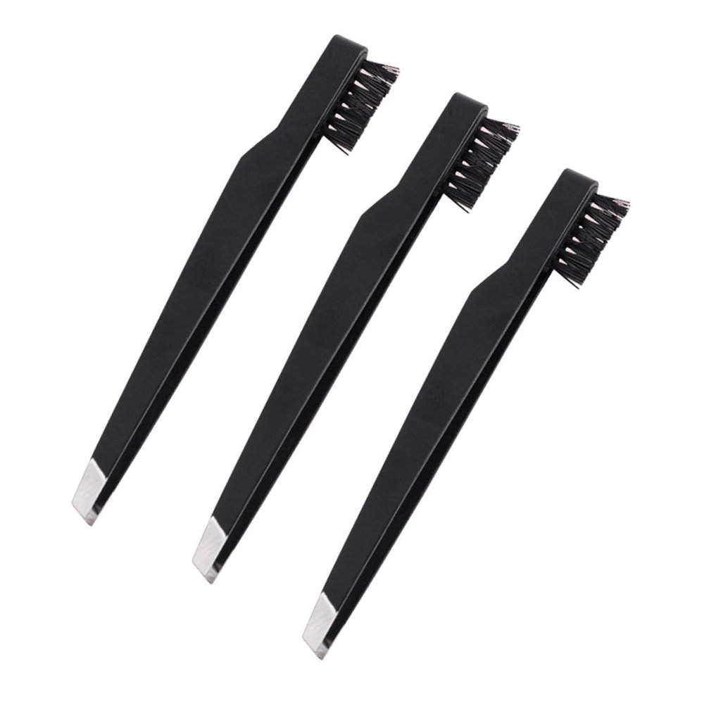 Beaupretty 3Pcs Carbon Steel Eyebrow Tweezers Portable Eyebrow Clamps for Women Multi Purpose Makeup Tool Lightweight and Convenient Cosmetic Tool for Precision Brow Grooming Black