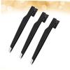 Beaupretty 3Pcs Carbon Steel Eyebrow Tweezers Portable Eyebrow Clamps for Women Multi Purpose Makeup Tool Lightweight and Convenient Cosmetic Tool for Precision Brow Grooming Black view 4