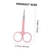 Beaupretty 2Pcs Stainless Steel Eyebrow Scissors Beauty Tool for Women for Eyebrow Eyelash and Beard Trimming Comfortable Grip view 2