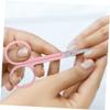 Beaupretty 2Pcs Stainless Steel Eyebrow Scissors Beauty Tool for Women for Eyebrow Eyelash and Beard Trimming Comfortable Grip view 3