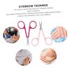 Beaupretty 2Pcs Stainless Steel Eyebrow Scissors Beauty Tool for Women for Eyebrow Eyelash and Beard Trimming Comfortable Grip view 4