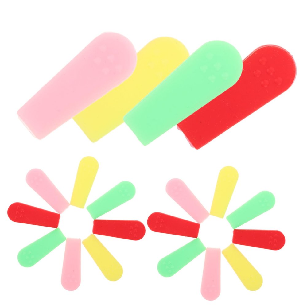 Abaodam 16Pcs Plastic Claw Clip Protector with Antislip Rubber Sleeves for Vending Machine Claw Accessories Compatible with Various Models Easy to Replace and Maintain