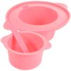 FRCOLOR Silicone Wax Melting Bowl Set 400ml High Temperature Resistant Mixing Bowl for Beauty Masks and DIY Waxing for Hair Removal and Facial Treatments view 1