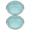 CALLARON 2pcs Large Plastic Wash Basin with Handles for Hand Washing Foot Soaking and Laundry Versatile Dish Tub for Home Use PET Bathing and Vegetable Washing view 1