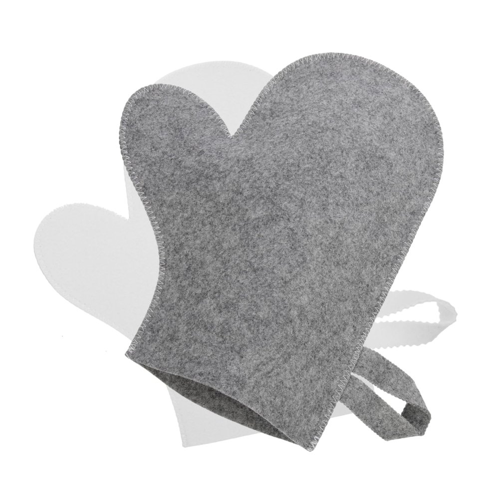 Outanaya Exfoliating Bath Gloves 2-Piece Set Thick Felt Scrubber for Sauna Shower Comfortable Massage Mitts for Body Cleansing and Spa Use