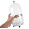 ERINGOGO Makeup Brush Holder with Lid Dustproof Rotating Cosmetic Storage Organizer for Vanity and Bathroom Transparent Design for Easy Visibility and Compact Organization view 4