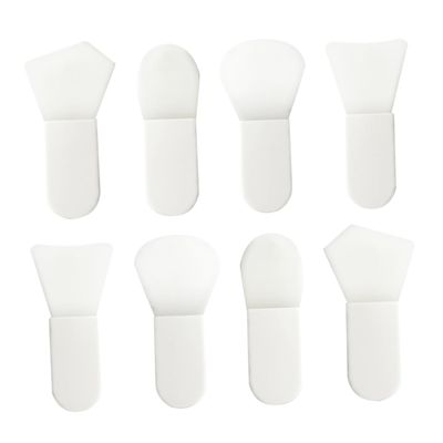 SHERCHPRY 8Pcs Mini Facial Mask Brush Short Handle Mudpack Brushes for Cleansing Treatments for Home Beauty Centers