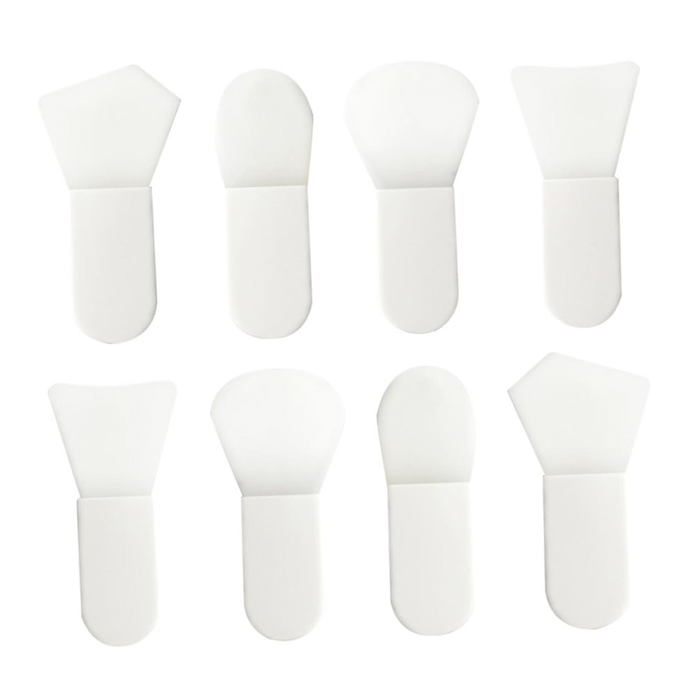 SHERCHPRY 8Pcs Mini Facial Mask Brush Short Handle Mudpack Brushes for Cleansing Treatments for Home Beauty Centers