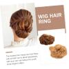 CALLARON 2pcs Human Hair Scrunchies for Women Curly Hair Bun Extensions Simulation Wig Ponytail Holder for Casual Styles and Updos view 2