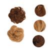 CALLARON 2pcs Human Hair Scrunchies for Women Curly Hair Bun Extensions Simulation Wig Ponytail Holder for Casual Styles and Updos view 3