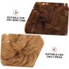 CALLARON 2pcs Human Hair Scrunchies for Women Curly Hair Bun Extensions Simulation Wig Ponytail Holder for Casual Styles and Updos view 4