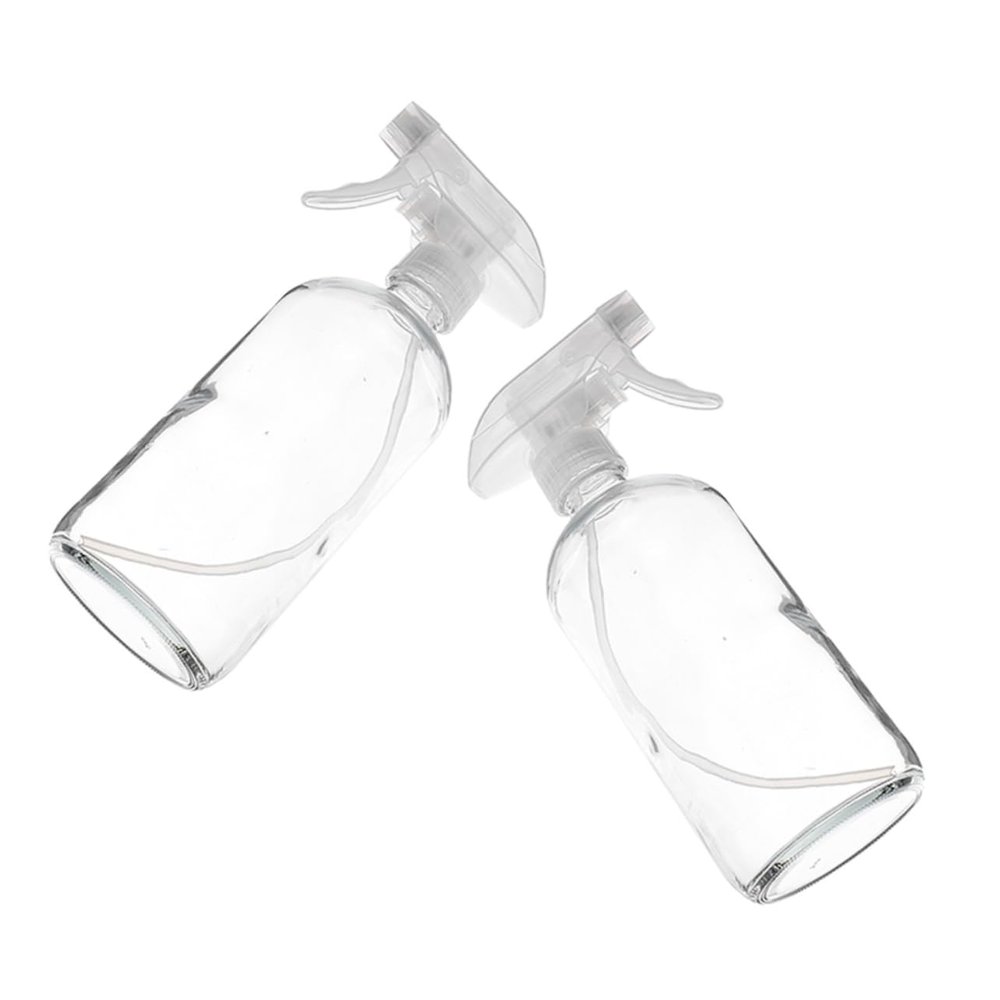 FRCOLOR 2Pcs Refillable Glass Bottles Clear Liquid Bottles for Home Cleaning Non Slip Handle for and Flowers Durable and Easy to Clean