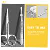 DECOMELODY 1 Set Stainless Steel Eyebrow Repair Tools Durable Brow Scissors Practical Tweezers for Eyebrow Trimming Portable Makeup Supplies for Women Easy to Use Carry for Friends view 3