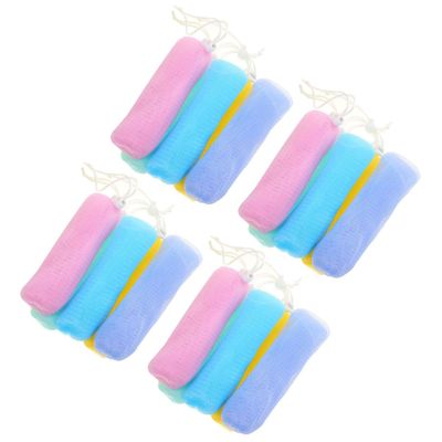 CALLARON Exfoliating Soap Pouch 20pcs Multi-layer Mesh Soap Saver Bags for Shower Facial Cleansing and Foaming Drawstring Closure