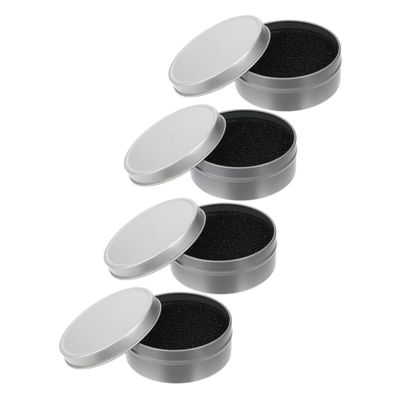 PartyKindom 4Sets Activated Carbon Sponge Makeup Brush Cleaner Box for Efficient Removal of Powder and Dark Colors Tool for Womens Cosmetic Supplies