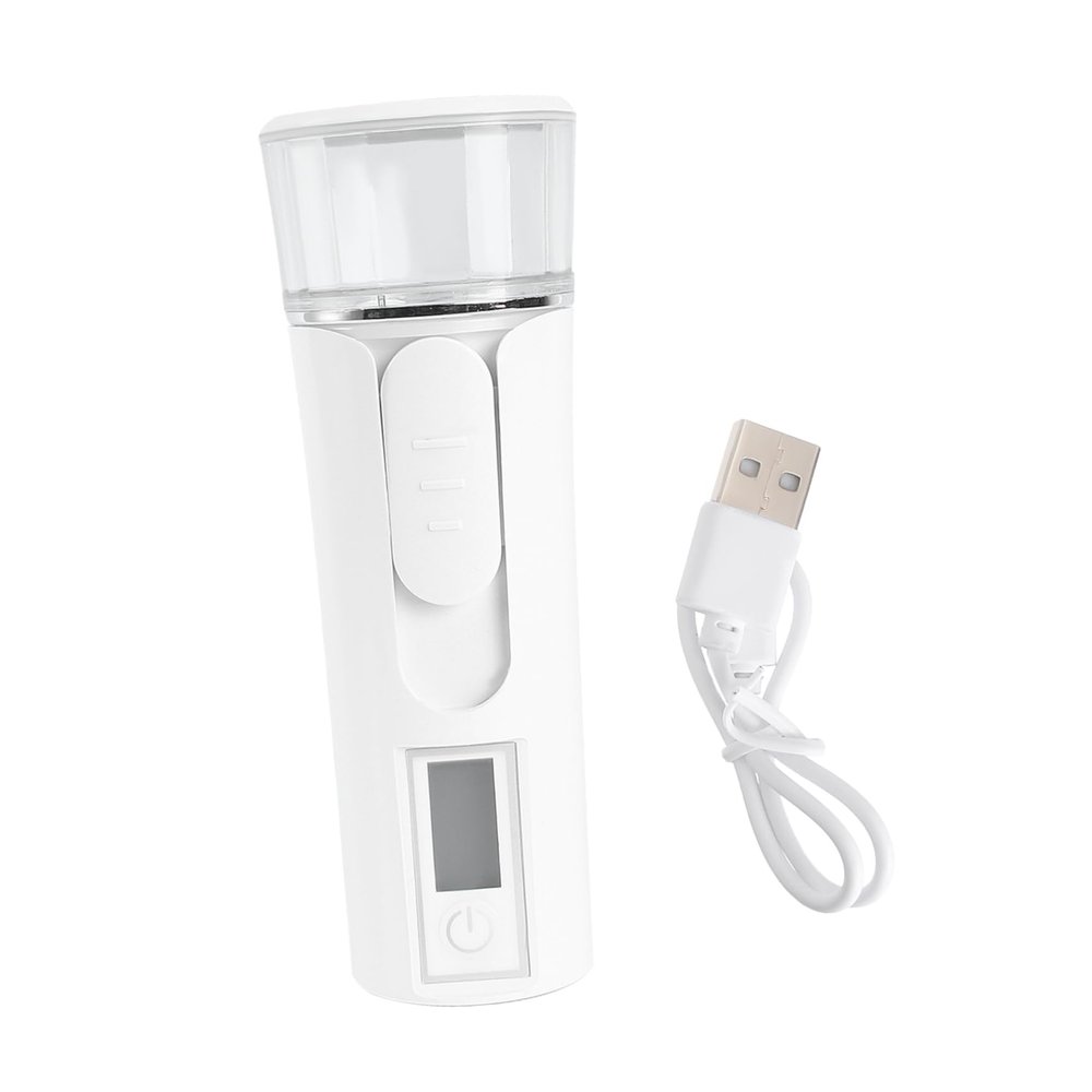 IWOWHERO 1Pc Handheld Nano Facial Mister USB Rechargeable Humidifier for White Portable Spray for Home Car and Office Use Easy to