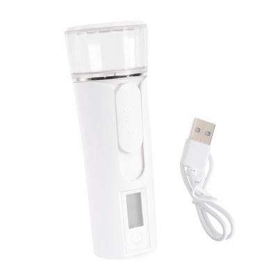 Gogogmee 1Pc Nano Facial Mist Sprayer Portable Hydrating Mister for Skin Moisturizing for Home Car Office Use Deep Penetration for White