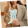 Cabilock Cute Bunny Face Towels Set 2 Soft Coral Velvet Absorbent Makeup Remover Cloths for Washing Face and Bathing for Newborns and Toddlers view 3