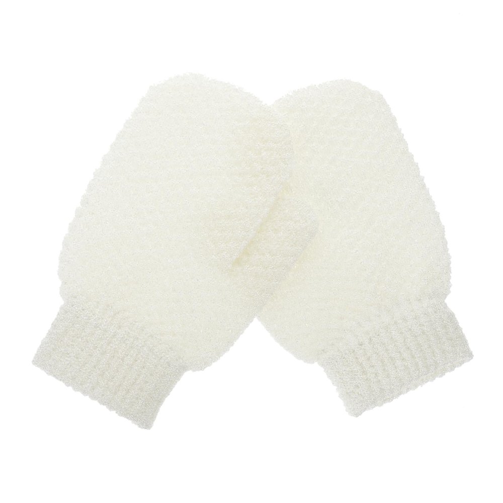 HOLIDYOYO 2Pcs Exfoliating Mittens for Bathing Ergonomic Body Scrubbing Gloves Soft Frosted Toweling Cloth for Skin Cleansing Gentle Body Wash Absorption Bathing Supply
