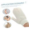 HOLIDYOYO 2Pcs Exfoliating Mittens for Bathing Ergonomic Body Scrubbing Gloves Soft Frosted Toweling Cloth for Skin Cleansing Gentle Body Wash Absorption Bathing Supply view 4