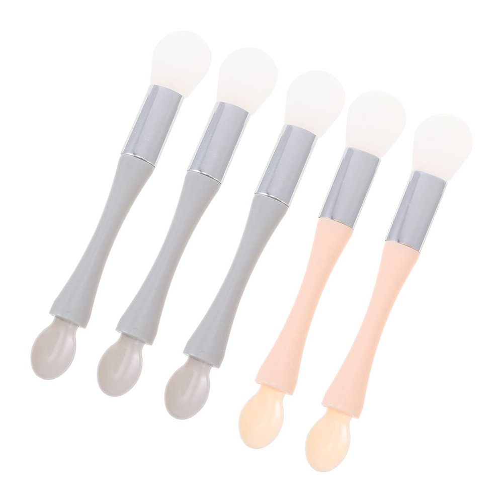 Healvian 5Pcs Facial Mask Applicators Double Headed Brush Tools for Masks and for Skin for Personal Use