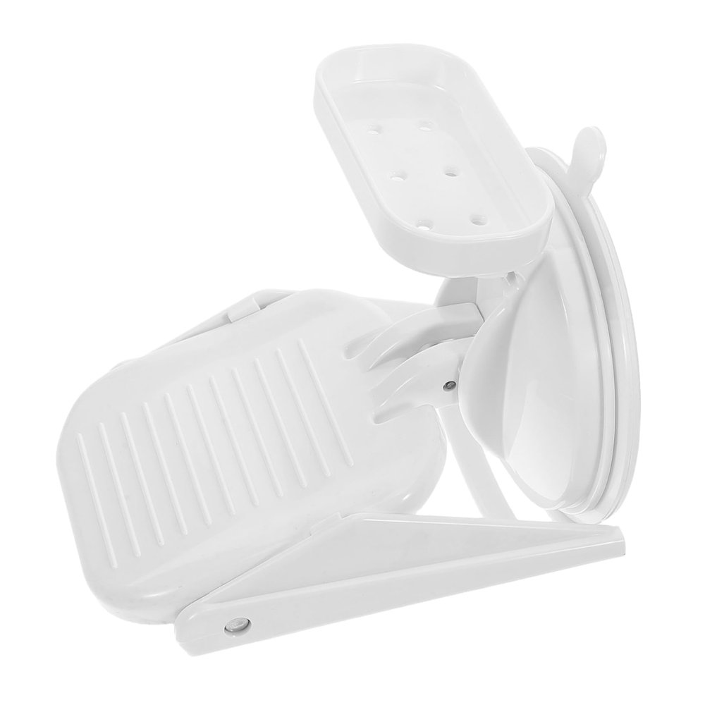 Beatifufu Suction Cup Shower Foot Rest Foldable Bathroom Pedal for Washing Water Flow Secure Design for Elderly Pregnant Women Includes Soap Holder