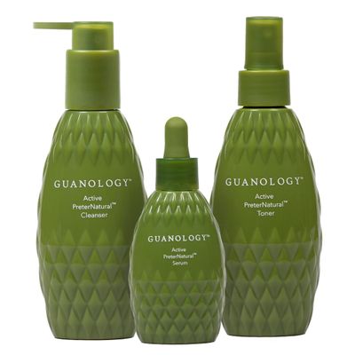 Guanology Active PreterNatural Complete Trio: ThreeStep System for pHBalanced CreamBased Cleansing, MultiFunctional Toning & Transformative Serum Nourishment. CrueltyFree.