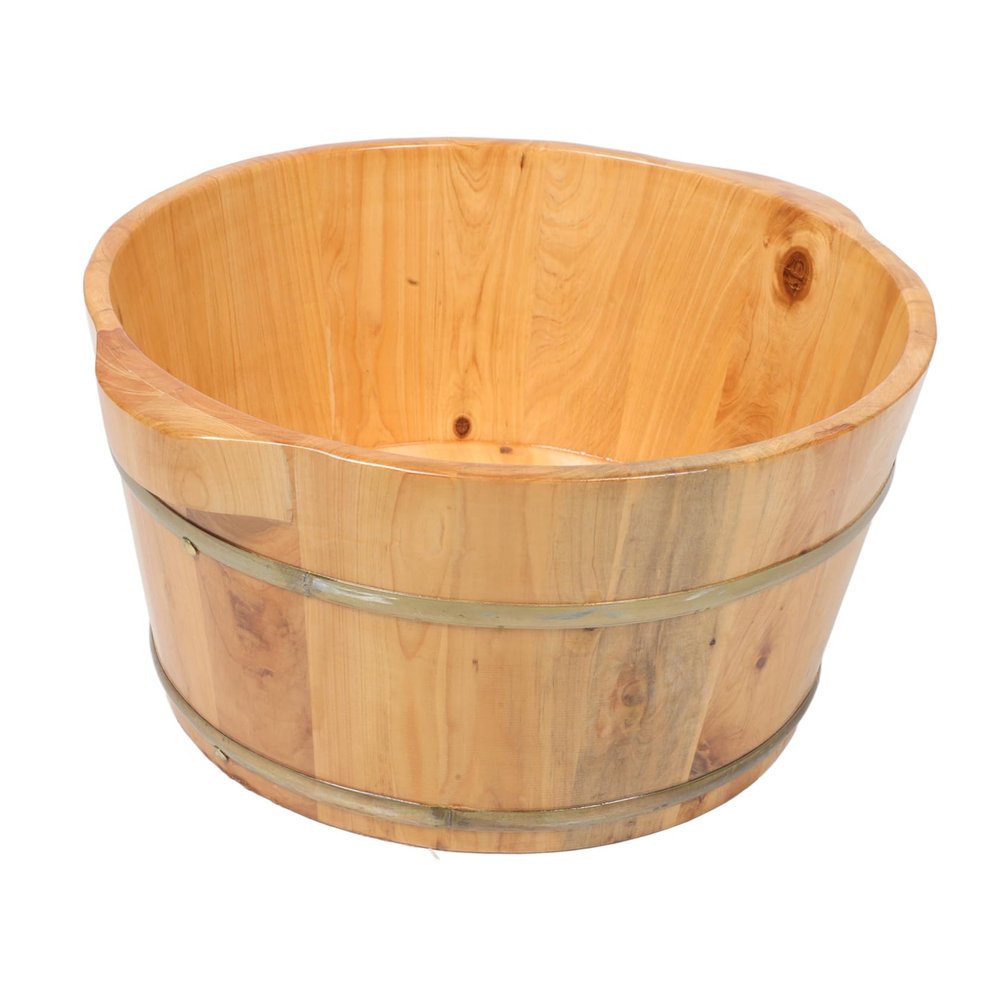 Didiseaon Wooden Foot Bath Bucket Sturdy Soaking Tub for Relaxation Foot Care Elegant Design for Home Use Versatile Foot Washing Basin Spa Experience