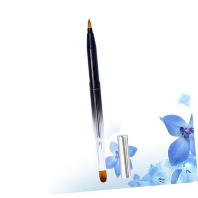 WOFASHPURET Retractable Dual-Ended Lip Brush Portable Metal Gradient Lipstick Applicator for Makeup Flexible Mini Lip Gloss Brush for Travel