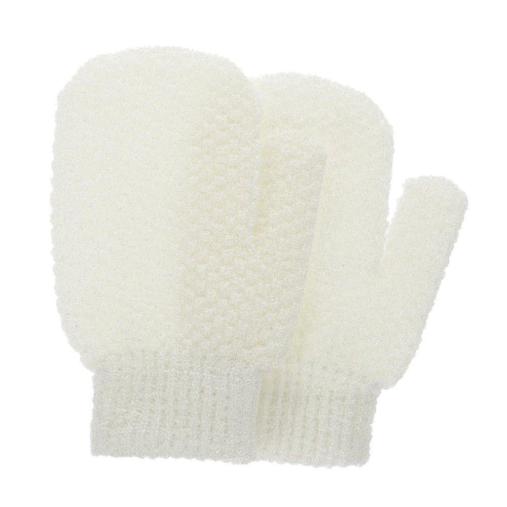Beaupretty 2Pcs Exfoliating Mitts for Body Scrubbing Gloves for Deep Cleansing Durable Bathing Tools for Skin Care for Unisex Use Absorbent Toweling Material