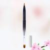 CALLARON Retractable Dual Head Lip Brush Compact Portable Makeup Tool for Lip Gloss Lipstick Application Flexible Metal Shell Design Black Gradient for Go Touch Ups view 3