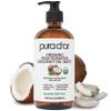PURA D'OR 16.9 Oz ORGANIC Fractionated Coconut Oil (GLASS BOTTLE) USDA Certified MCT Oil  Therapeutic, Lightweight Moisturizer  Hexane Free Carrier Oil For Essential Oils, Massage  Face, Hair, Body view 1