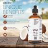 PURA D'OR 16.9 Oz ORGANIC Fractionated Coconut Oil (GLASS BOTTLE) USDA Certified MCT Oil  Therapeutic, Lightweight Moisturizer  Hexane Free Carrier Oil For Essential Oils, Massage  Face, Hair, Body view 2