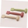 LALADEFIEE 3Pcs Dual End Silicone Facial Mask Applicator Gentle Skin Cleansing Brush for Makeup Application for Hard to Reach Areas Comfortable Grip Matcha Milk Tea view 4