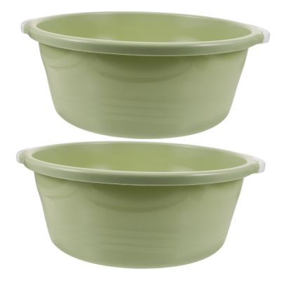 ELAYARD 2pcs Washbasin Plastic Basin Home Bathroom Wash Basin Hand Washing Basin Size Paid Basin Foot Bath Basins Basin Sink Adults Wash Basin Foot Basin Washbasin Foot Basin Bucket Green