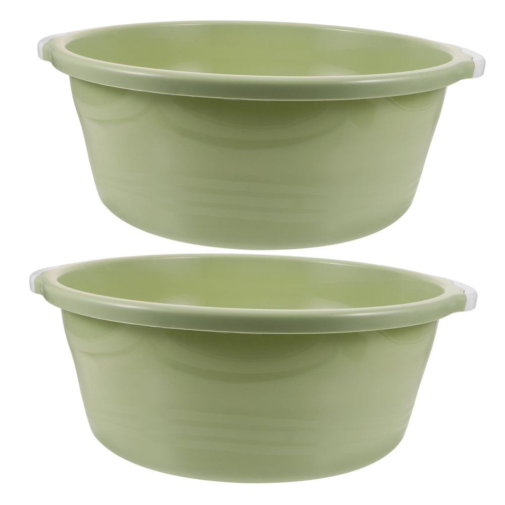 ELAYARD 2pcs Washbasin Plastic Basin Home Bathroom Wash Basin Hand Washing Basin Size Paid Basin Foot Bath Basins Basin Sink Adults Wash Basin Foot Basin Washbasin Foot Basin Bucket Green
