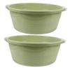 ELAYARD 2pcs Washbasin Plastic Basin Home Bathroom Wash Basin Hand Washing Basin Size Paid Basin Foot Bath Basins Basin Sink Adults Wash Basin Foot Basin Washbasin Foot Basin Bucket Green view 1