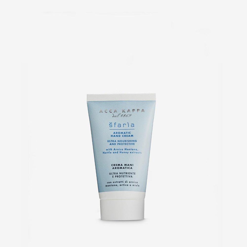 Acca Kappa fara Aromatic Hand Cream 75 mL Shea Butter Glycolic and Mandelic Brightening moisturizer for Men and Women