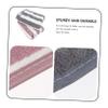Beatifufu 4Pcs Absorbent Thicker Face Towels Soft Fleece Bath Cloths with Color Stripe Design for Home and Travel Use Grey view 3