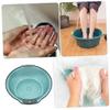 VINTORKY 2Pcs Transparent Plastic Wash Basin with Dual Handles Capacity Foot Soaking Tub for Home Use Easy to Monitor Water Level for Laundry and Pet Bathing view 3