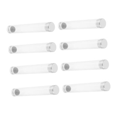 JECOMPRIS 8Pcs Clear Plastic Tweezer Holder Portable Makeup Organizer with Dual Opening Round Storage Tube for Eyelash Tools Accessories Space Saving Travel Friendly