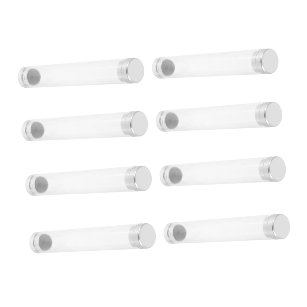 JECOMPRIS 8Pcs Clear Plastic Tweezer Holder Portable Makeup Organizer with Dual Opening Round Storage Tube for Eyelash Tools Accessories Space Saving Travel Friendly