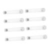 JECOMPRIS 8Pcs Clear Plastic Tweezer Holder Portable Makeup Organizer with Dual Opening Round Storage Tube for Eyelash Tools Accessories Space Saving Travel Friendly view 1