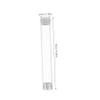 JECOMPRIS 8Pcs Clear Plastic Tweezer Holder Portable Makeup Organizer with Dual Opening Round Storage Tube for Eyelash Tools Accessories Space Saving Travel Friendly view 2