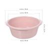 ELAYARD 2pcs Medium Pink Plastic Wash Basin Multifunctional Bathroom Kitchen Use Safe Odorless Slip Design for Face Washing Foot Soaking view 3